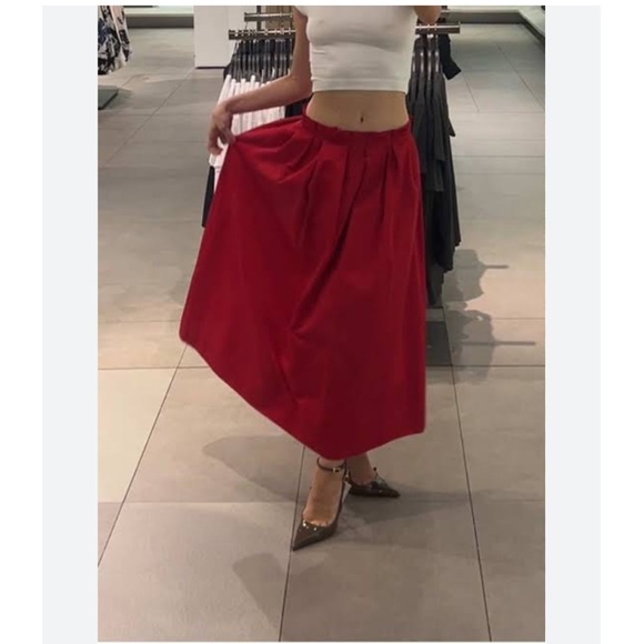 ZW Collection midi skirt in red - Picture 4 of 4